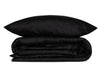 Luxuriöses Schwarzes Satin-Bettwäsche-Set: Glatt, Elegant & Schlafzimmer-Komfort