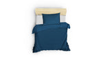 Lade das Bild in den Galerie-Viewer, Premium Satin Bettwäsche Set Blau Gestreift – Glänzend, Weich, Erholsamer Schlaf
