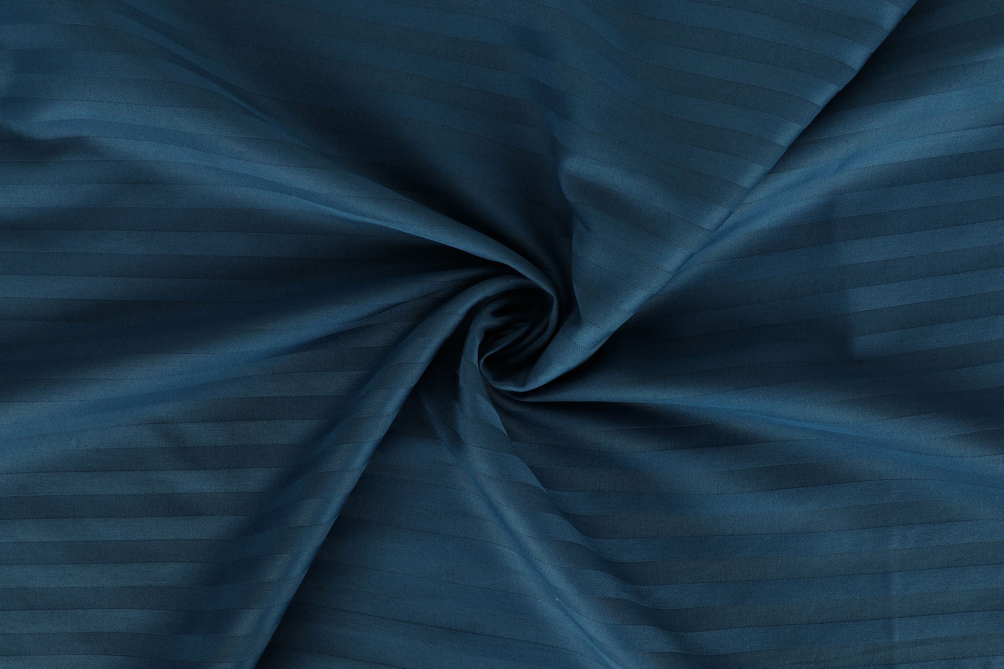 Premium Satin Bettwäsche Set Blau Gestreift – Glänzend, Weich, Erholsamer Schlaf