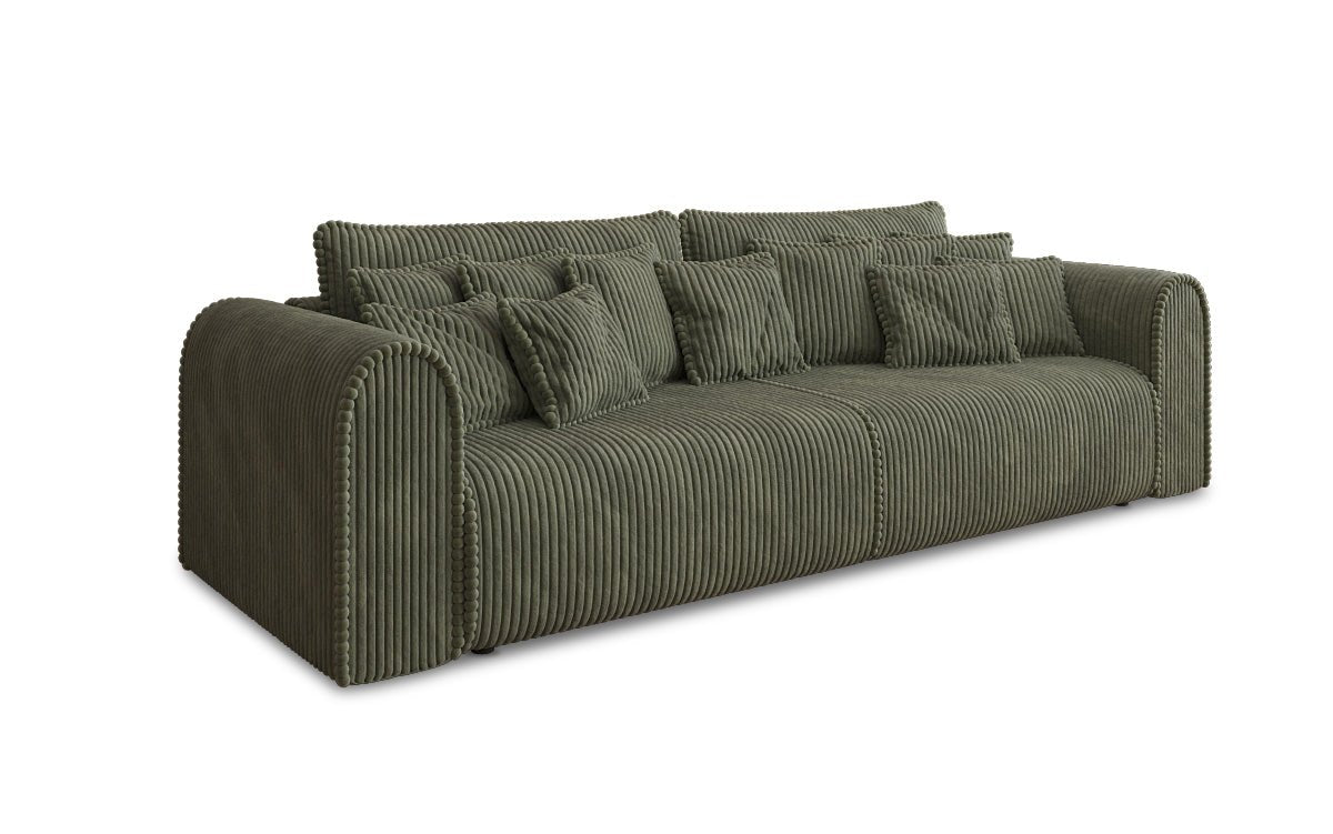 Big Buddy Designer 3-Sitzer Sofa: Gemütlichkeit, Schlaffunktion & Stauraum in Breitcord