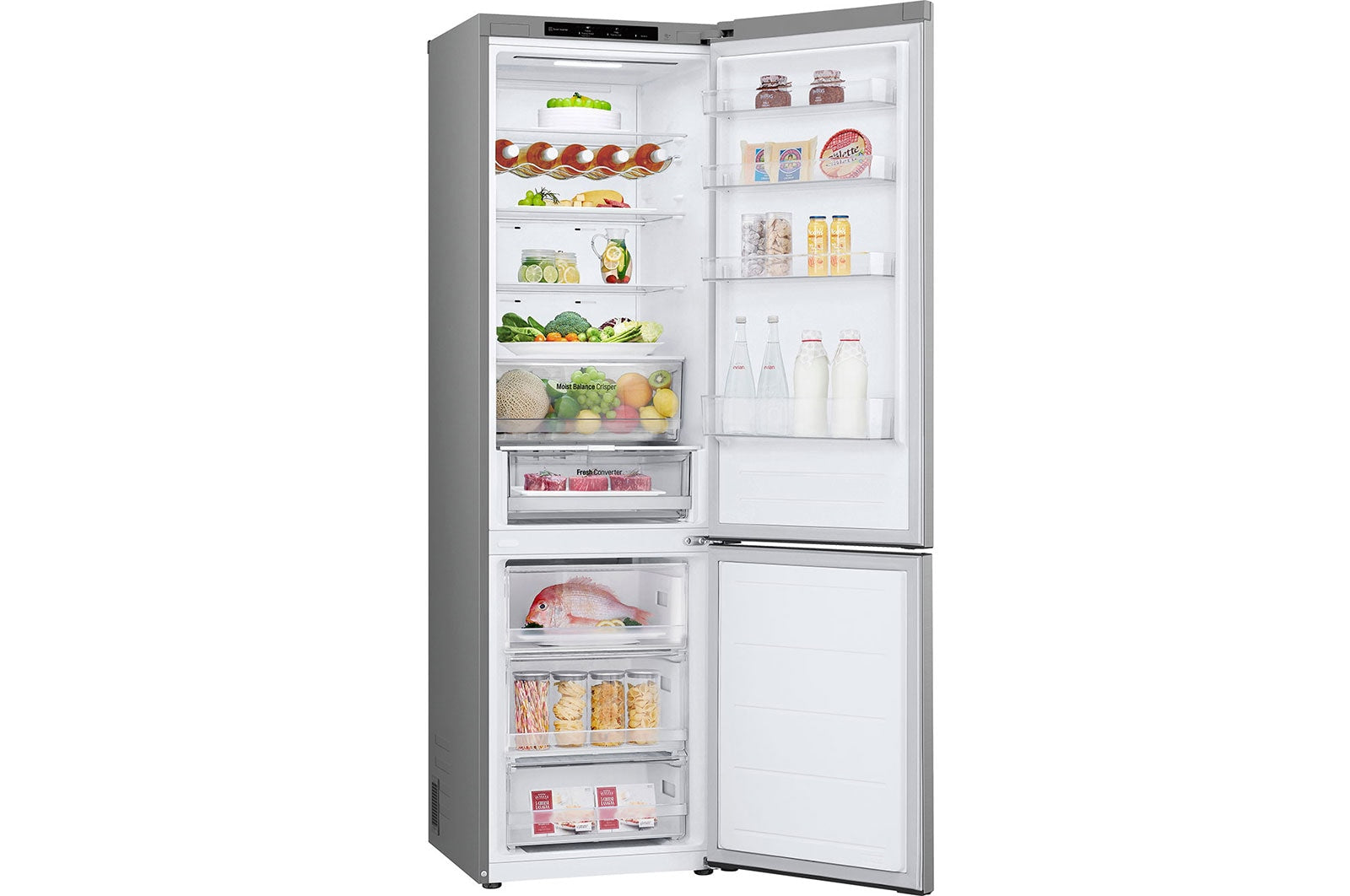 LG GBV3200CPY Kühl-Gefrierkombination: Smart Inverter, 387L, 203cm, No Frost, Prime Silver