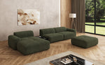 Lade das Bild in den Galerie-Viewer, Luxus Designer L-Sofa Calm Bouclé mit Hocker und Tisch Modernes Wohnzimmer
