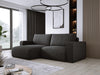 Modernes L-Form Cord Ecksofa Carl mit Schlaffunktion und integriertem Bettkasten