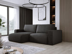 Lade das Bild in den Galerie-Viewer, Modernes L-Form Cord Ecksofa Carl mit Schlaffunktion und integriertem Bettkasten
