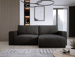 Lade das Bild in den Galerie-Viewer, Modernes L-Form Cord Ecksofa Carl mit Schlaffunktion und integriertem Bettkasten

