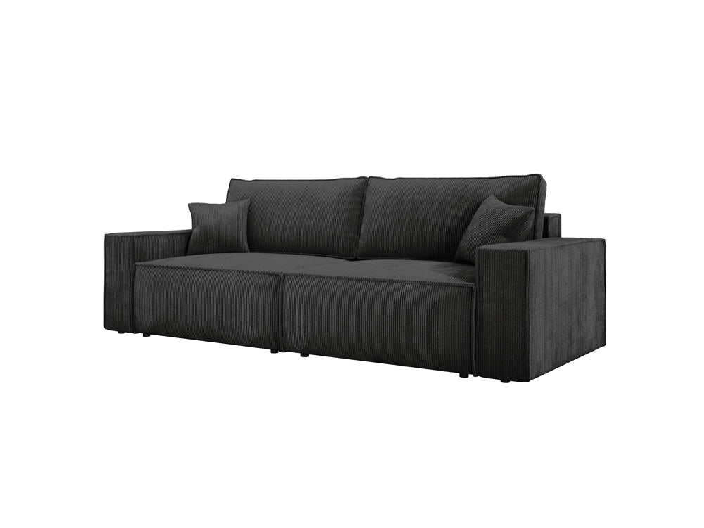 Designer Cord Sofa Velanova: Modernes Schlafsofa mit Klappfunktion für Ihr Wohnzimmer