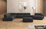 Lade das Bild in den Galerie-Viewer, Luxuriöse Calm Bouclé Ecksofa Wohnlandschaft – Modulare Design Couch mit Hocker
