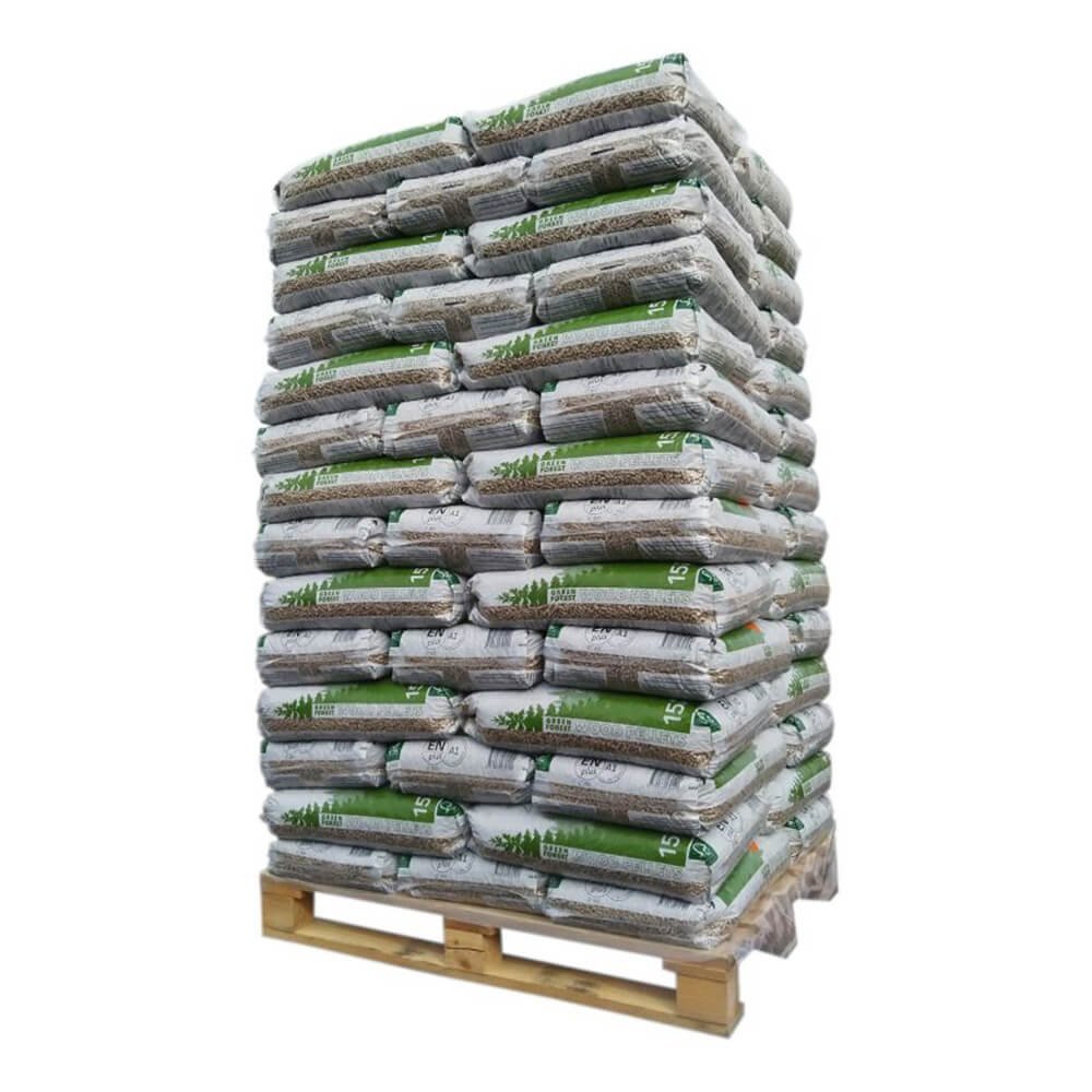 GREEN FOREST Holzpellets – 70‑Säcke à 15 kg Palette, FSC‑zertifiziert