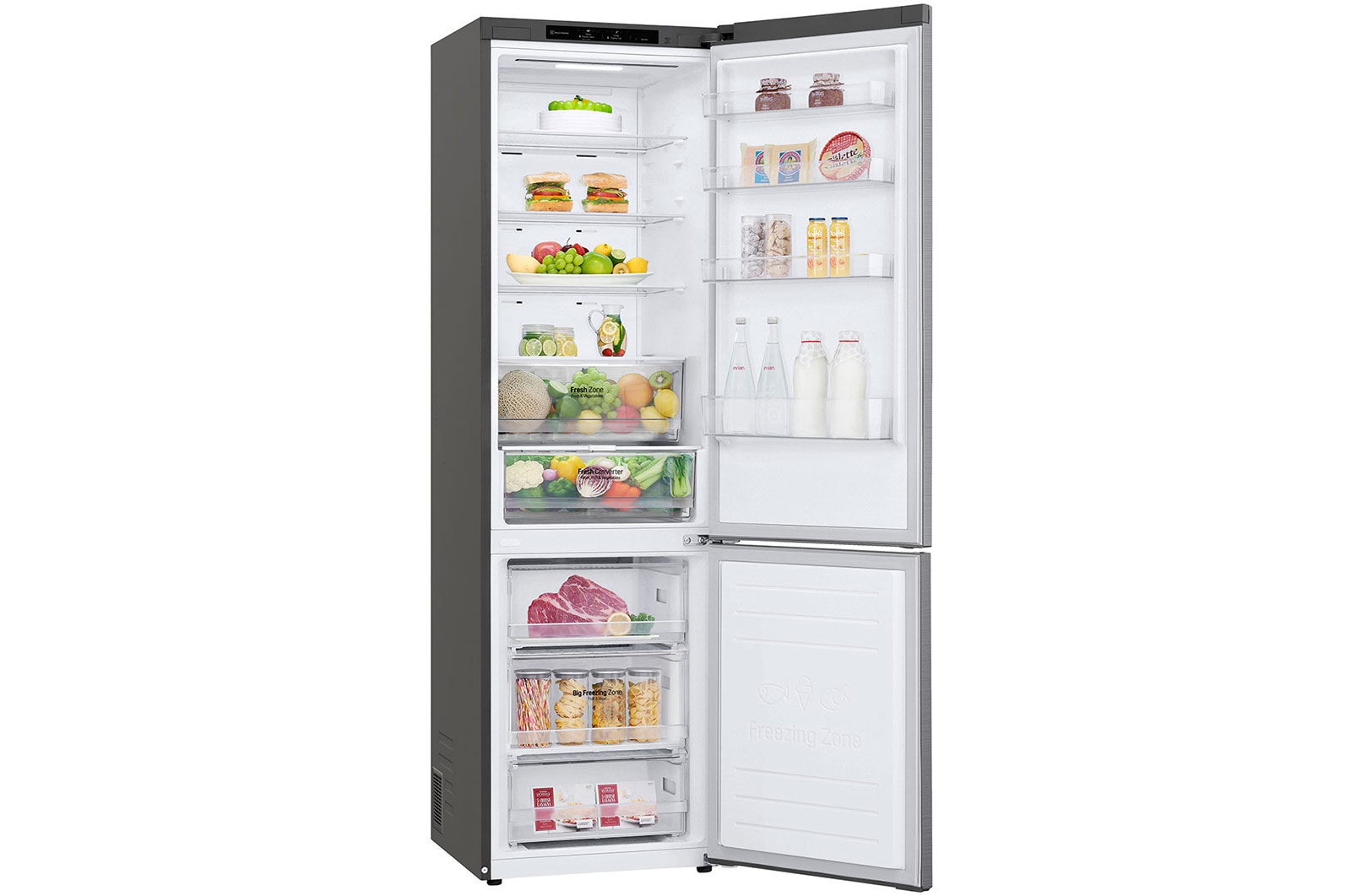 LG Kühl-Gefrierkombination Smart Inverter Compressor®, 384L, EEK C, 203cm hoch