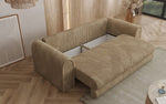 Lade das Bild in den Galerie-Viewer, Luxuriöses Cord-Schlafsofa Lil Buddy: 3-Sitzer mit Bettfunktion &amp; Stauraum
