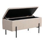 Lade das Bild in den Galerie-Viewer, Elegante Bouclé Sitzbank Beige mit Stauraum für gemütliches Zuhause
