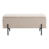 Elegante Bouclé Sitzbank Beige mit Stauraum für gemütliches Zuhause