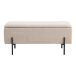 Lade das Bild in den Galerie-Viewer, Elegante Bouclé Sitzbank Beige mit Stauraum für gemütliches Zuhause

