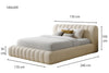 Luxuriöses Selene Bouclé Polsterbett mit Stauraum – Modernes, Elegantes Designer-Bett