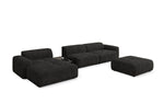 Lade das Bild in den Galerie-Viewer, Luxus Designer L-Sofa Calm Bouclé mit Hocker und Tisch Modernes Wohnzimmer
