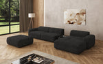 Lade das Bild in den Galerie-Viewer, Luxus Designer L-Sofa Calm Bouclé mit Hocker und Tisch Modernes Wohnzimmer
