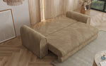Lade das Bild in den Galerie-Viewer, Luxuriöses Cord-Schlafsofa Lil Buddy: 3-Sitzer mit Bettfunktion &amp; Stauraum

