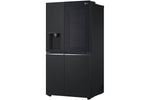 Lade das Bild in den Galerie-Viewer, LG InstaView® Side-by-Side Kühlschrank: Klopfen-Anzeige, 635L, Eis- &amp; Wasser-Spender, Matt Schwarz

