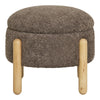 Eleganter Bouclé Beistellhocker Braun mit Stauraum: Gemütlich, Modern, Praktisch