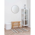 Lade das Bild in den Galerie-Viewer, Eleganter Lumino Bouclé Beistellhocker: Weiß, Praktischer Stauraum, Stilvolles Design
