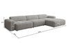 Exklusives Bouclé L-Sofa Calm Maxi: Modernes Designer Ecksofa mit Komfort