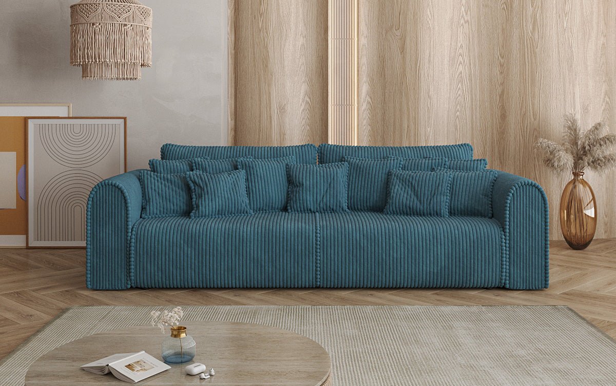 Big Buddy Designer 3-Sitzer Sofa: Gemütlichkeit, Schlaffunktion & Stauraum in Breitcord
