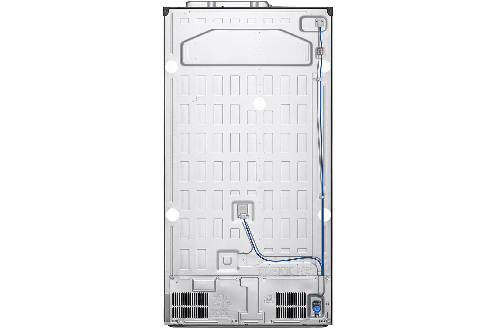 LG InstaView® Side-by-Side Kühlschrank: Klopfen-Anzeige, 635L, Eis- & Wasser-Spender, Matt Schwarz