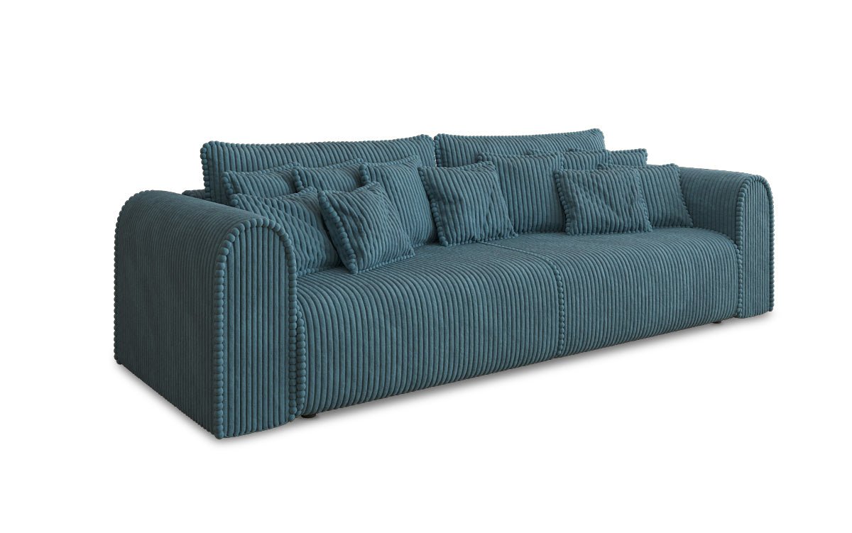 Big Buddy Designer 3-Sitzer Sofa: Gemütlichkeit, Schlaffunktion & Stauraum in Breitcord