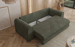 Lade das Bild in den Galerie-Viewer, Luxuriöses Cord-Schlafsofa Lil Buddy: 3-Sitzer mit Bettfunktion &amp; Stauraum
