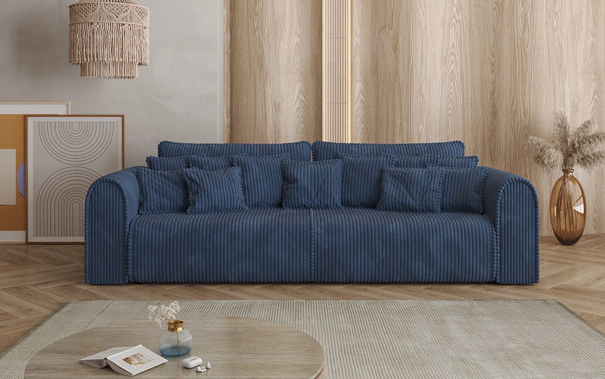 Big Buddy Designer 3-Sitzer Sofa: Gemütlichkeit, Schlaffunktion & Stauraum in Breitcord