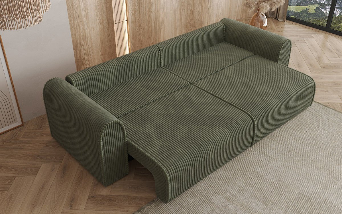 Big Buddy Designer 3-Sitzer Sofa: Gemütlichkeit, Schlaffunktion & Stauraum in Breitcord