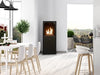 Nestor Martin Quadratischer Gasofen THS 15: 6 kW Leistung, Schwarzer Stahl, 360° drehbar