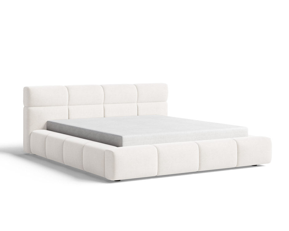 Lora Samt Designer Polsterbett mit Stauraum: Eleganz und Funktion vereint
