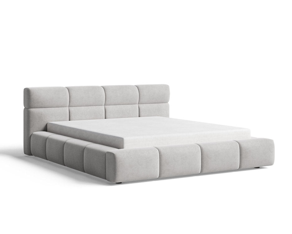 Lora Samt Designer Polsterbett mit Stauraum: Eleganz und Funktion vereint