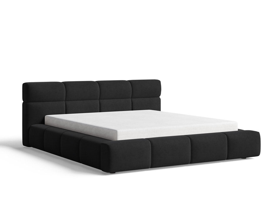 Lora Samt Designer Polsterbett mit Stauraum: Eleganz und Funktion vereint
