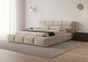 Lora Samt Designer Polsterbett mit Stauraum: Eleganz und Funktion vereint