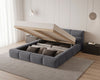 Lora Samt Designer Polsterbett mit Stauraum: Eleganz und Funktion vereint