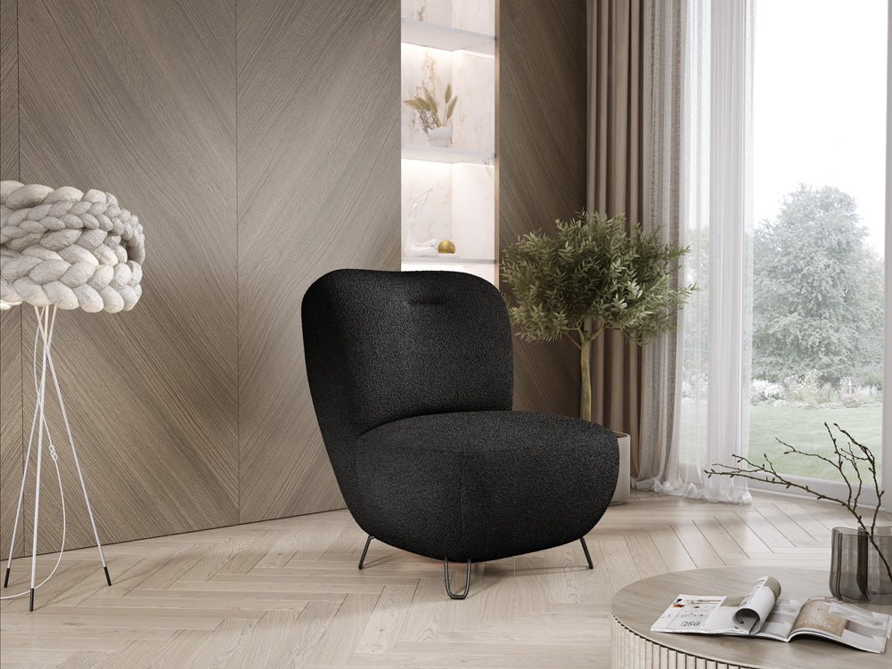 Tokyo Designer Bouclé Sessel: Gemütlicher, Stilvoller Polstersessel für Modernes Wohnen