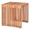 Eleganter Massivholz Teakholz Beistelltisch Riviera für Garten und Balkon