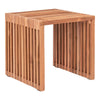 Eleganter Massivholz Teakholz Beistelltisch Riviera für Garten und Balkon