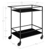 Eleganter Quarto Servierwagen Metallgestell: Vielseitiger Rollwagen für Küche & Bar