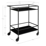 Lade das Bild in den Galerie-Viewer, Eleganter Quarto Servierwagen Metallgestell: Vielseitiger Rollwagen für Küche &amp; Bar
