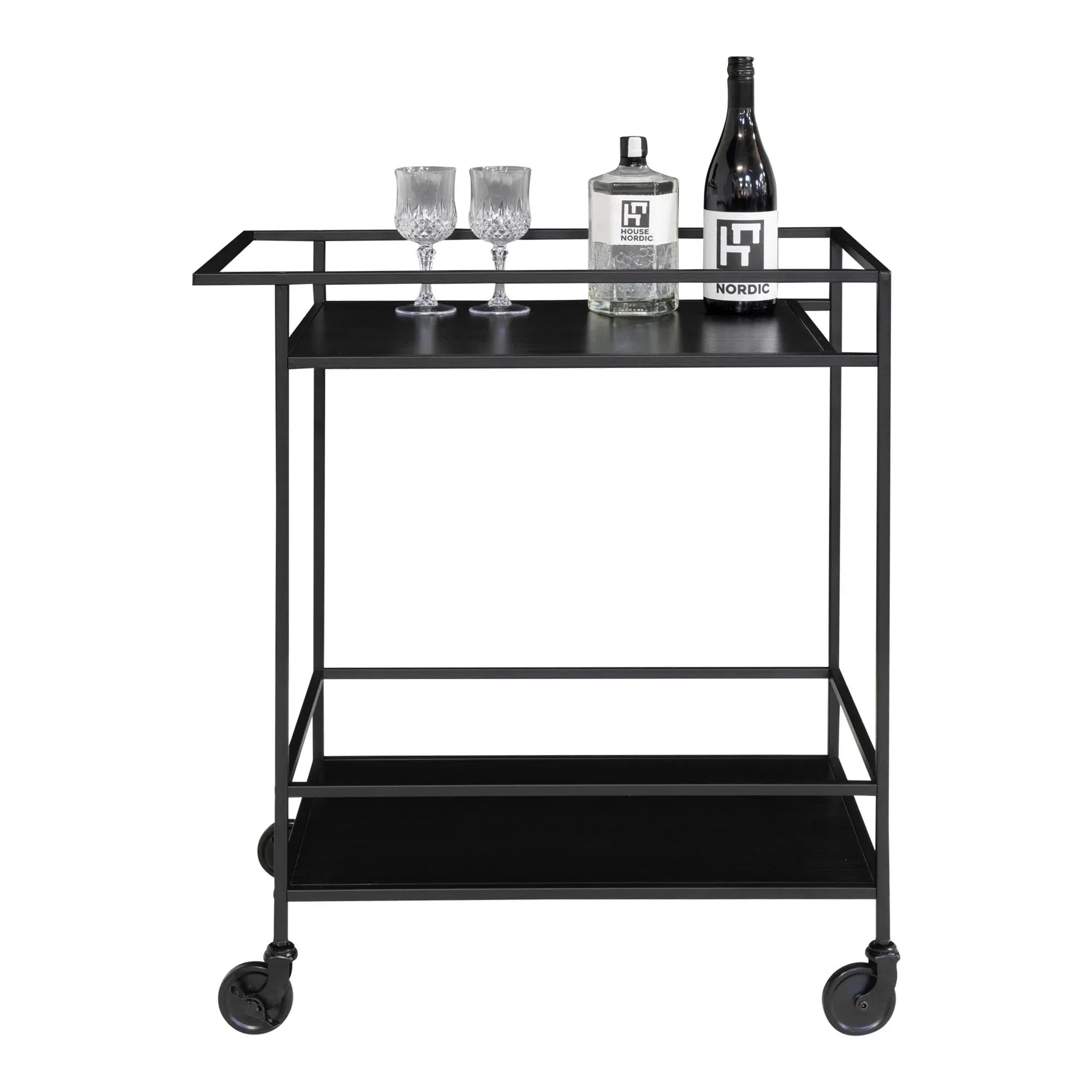 Eleganter Quarto Servierwagen Metallgestell: Vielseitiger Rollwagen für Küche & Bar