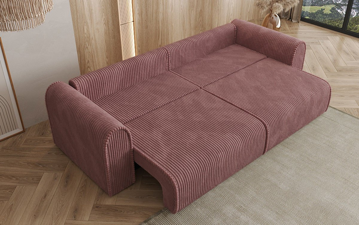 Big Buddy Designer 3-Sitzer Sofa: Gemütlichkeit, Schlaffunktion & Stauraum in Breitcord