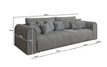 Lade das Bild in den Galerie-Viewer, Big Buddy Designer 3-Sitzer Sofa: Gemütlichkeit, Schlaffunktion &amp; Stauraum in Breitcord

