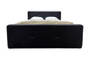 Luxuriöses Boxspringbett Oakland: LED-Beleuchtung, Kunstleder, 180x200 cm, H3 Komfort