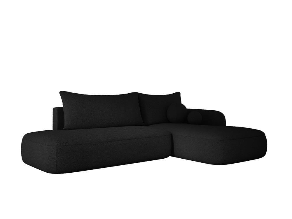 Modernes Designer Ecksofa Babu Bouclé: Komfortables Schlafsofa mit Klappfunktion für Zuhause