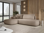 Lade das Bild in den Galerie-Viewer, Modernes Designer Ecksofa Babu Bouclé: Komfortables Schlafsofa mit Klappfunktion für Zuhause
