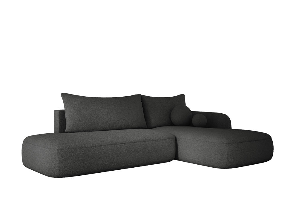 Modernes Designer Ecksofa Babu Bouclé: Komfortables Schlafsofa mit Klappfunktion für Zuhause