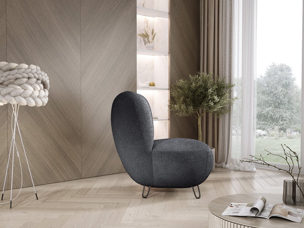 Tokyo Designer Bouclé Sessel: Gemütlicher, Stilvoller Polstersessel für Modernes Wohnen